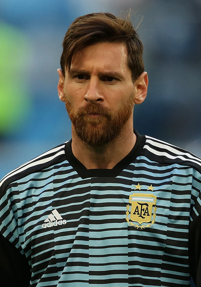 Lionel Messi in Argentina's 2018 World Cup shirt before the group-stage match against Nigeria; archive image, not the October 2026 Inter Miami match.