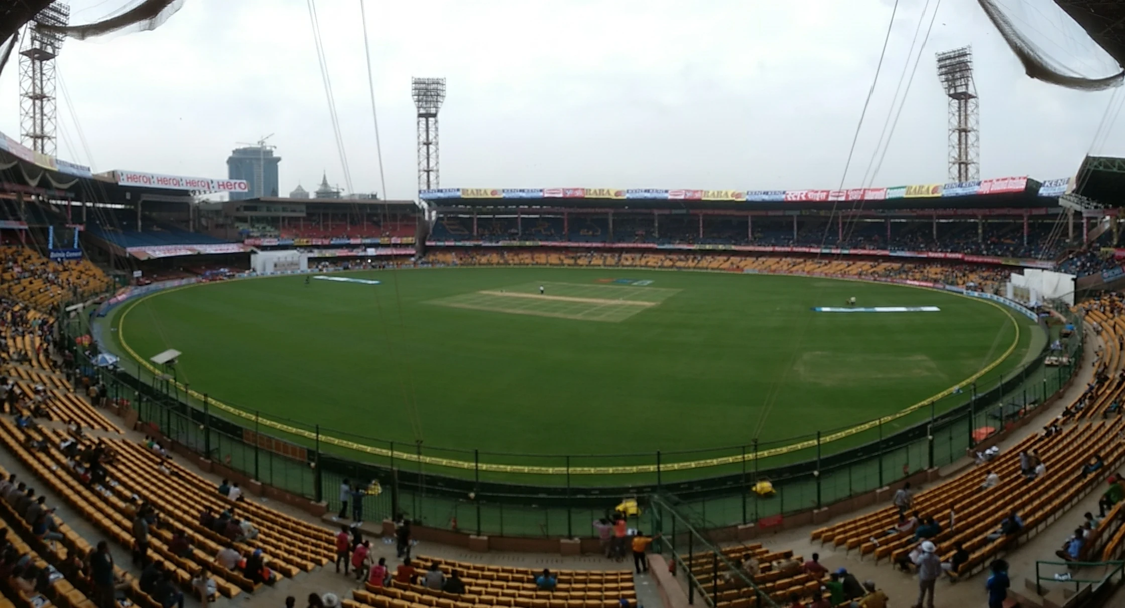 M Chinnaswamy Stadium in Bengaluru during an India–Australia Test match in March 2017; contextual archive photograph, not the October 2026 India–West Indies match.