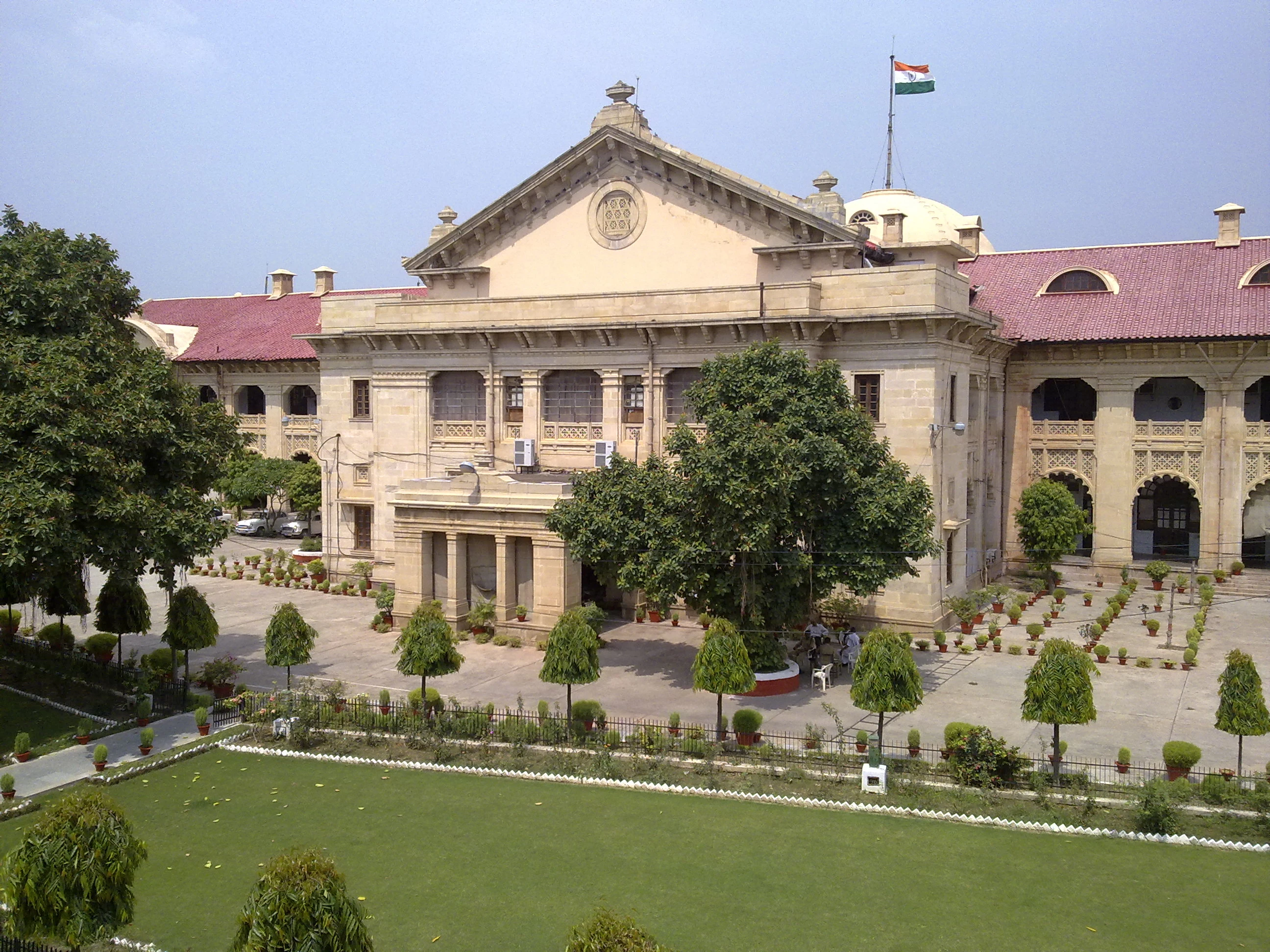 Allahabad High Court building in Prayagraj viewed from outside