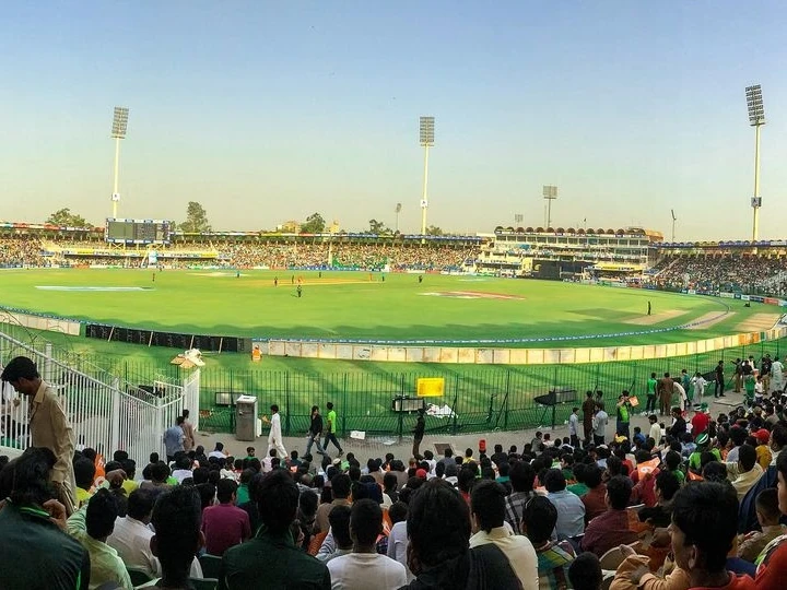 Real archive view of Gaddafi Stadium, Lahore